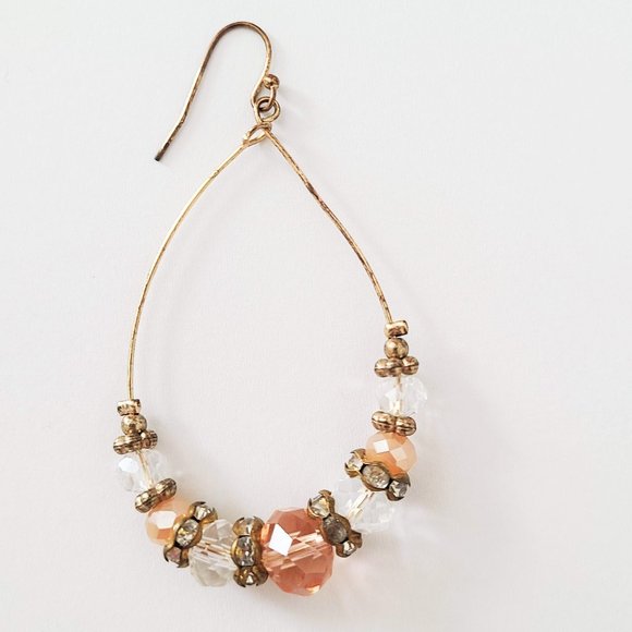 Pink Gold Hoop Earrings - Picture 2 of 6